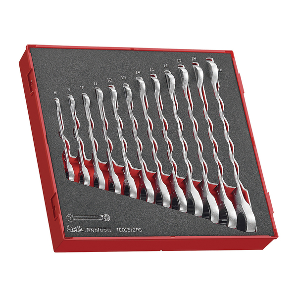 Teng Tools TED6512RS - 12 Piece Ratchet Wrench Set in EVA Tray TED6512RS